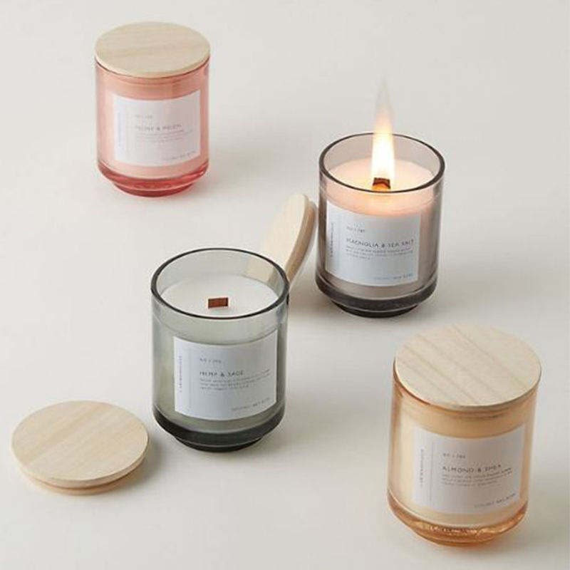 Custom Luxury Scented Candle Jars with Lid and Gift Box