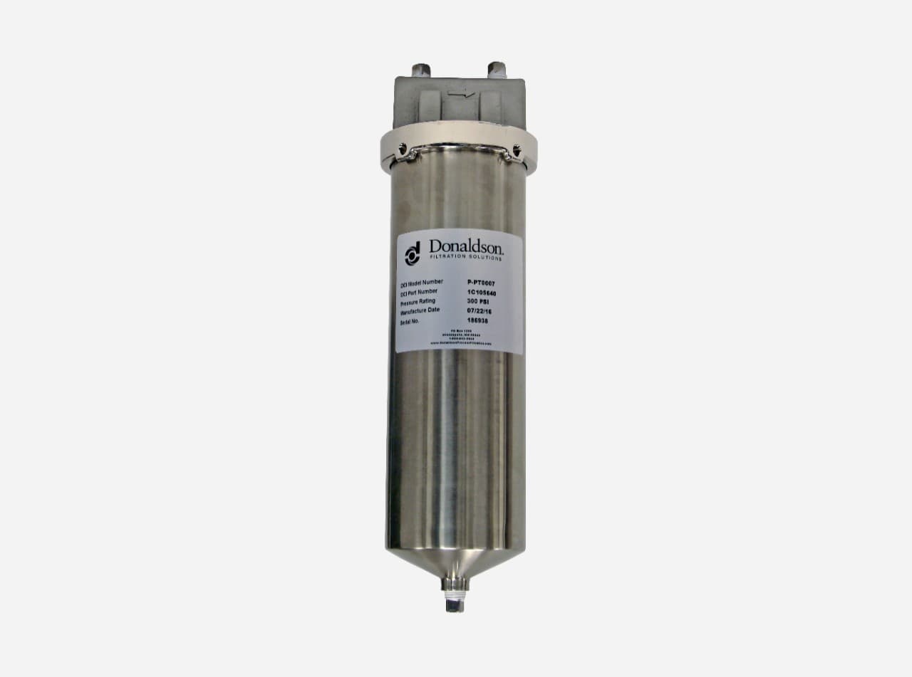 P-PT Stainless Steel Water Filter Housing | Donaldson Compressed Air ...