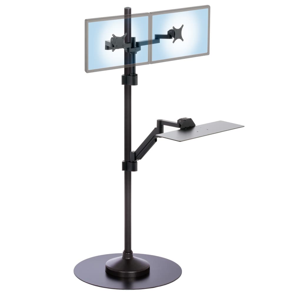 Vertical 2 Monitor Floor Stand at Michelle Charles blog