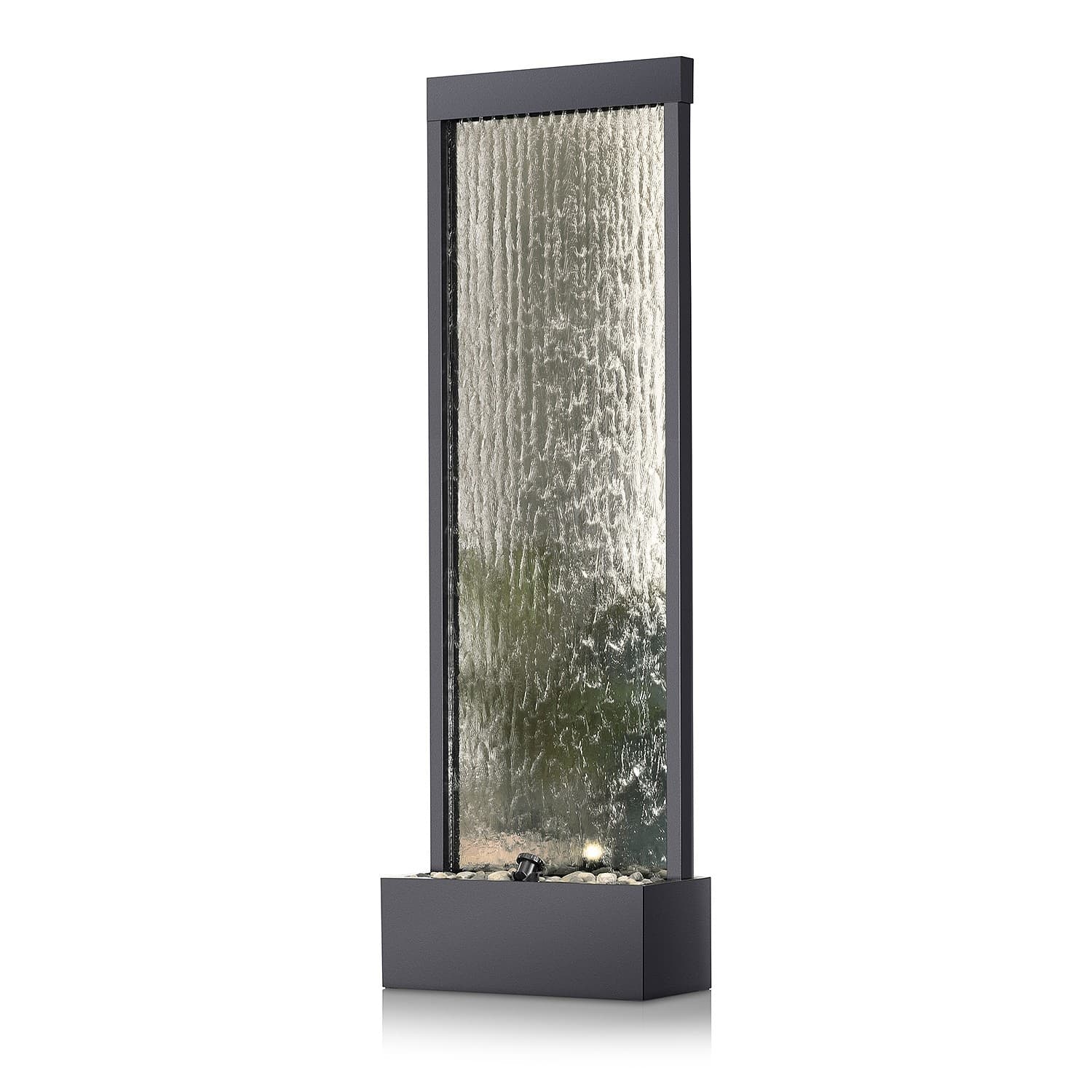 6' Tall Silver Mirror Water Fountain | Water Wall| Garden and Pond Depot