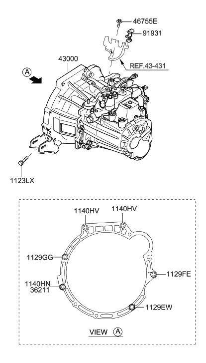Transaxle Assy-Manual - 2007 Hyundai Elantra