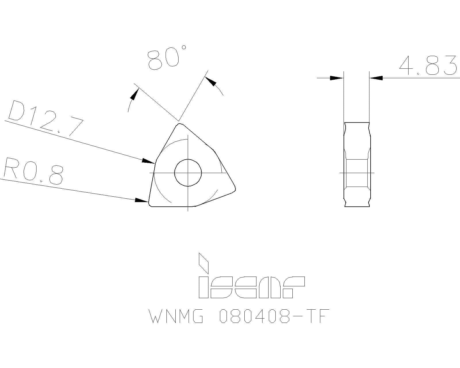 ISCAR Cutting Tools - Metal Working Tools - WNMG-TF : 5507755 - WNMG ...