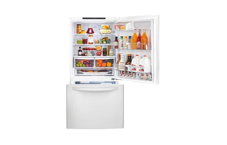 33 Inch, 24 cu.ft. Bottom Freezer Drawer Refrigerator with Smart ...