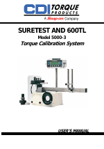 CDI Torque SURETEST AND 600TL Torque Calibration System manuals