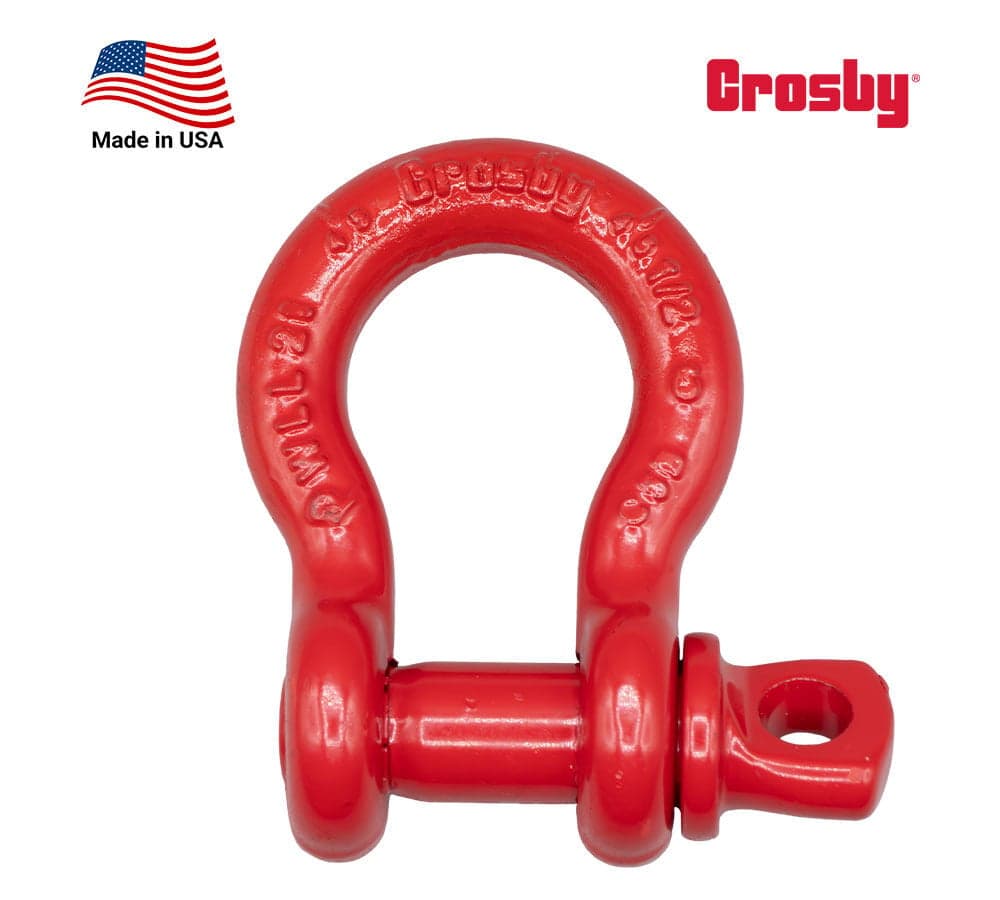 Crosby S-209 Anchor Shackle 6-1/2 Ton WLL, 7/8 In. Screw Pin Shackle ...
