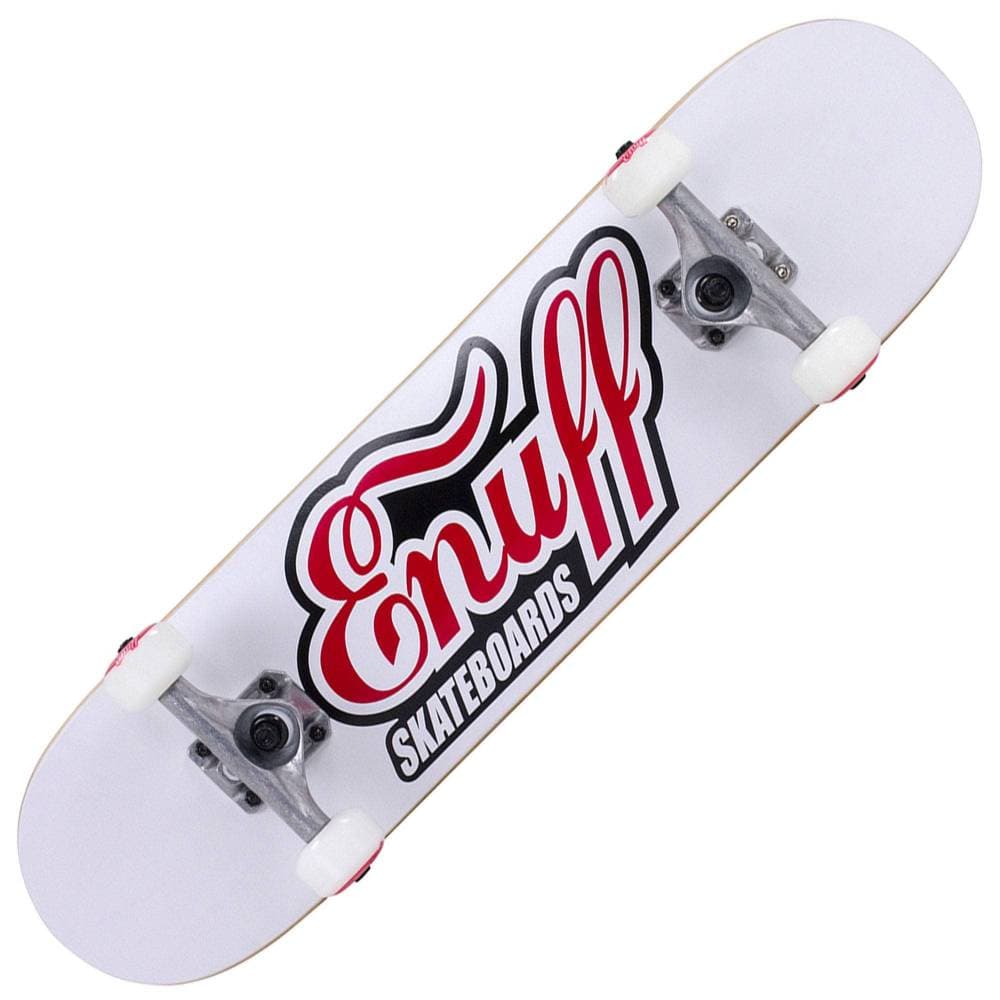 Enuff Skateboards Classic Logo (White) Complete Skateboard - 7.75'' x ...