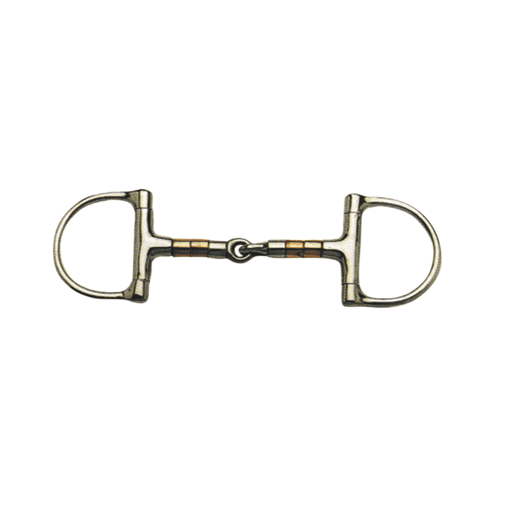Korsteel Stainless Steel Copper & Steel Rollers Jointed D Ring Snaffle ...