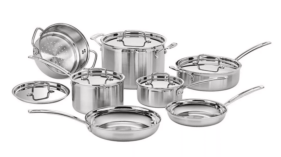 Cuisinart Multiclad Pro Tri-Ply Stainless Steel 12 Piece Cookware Set ...