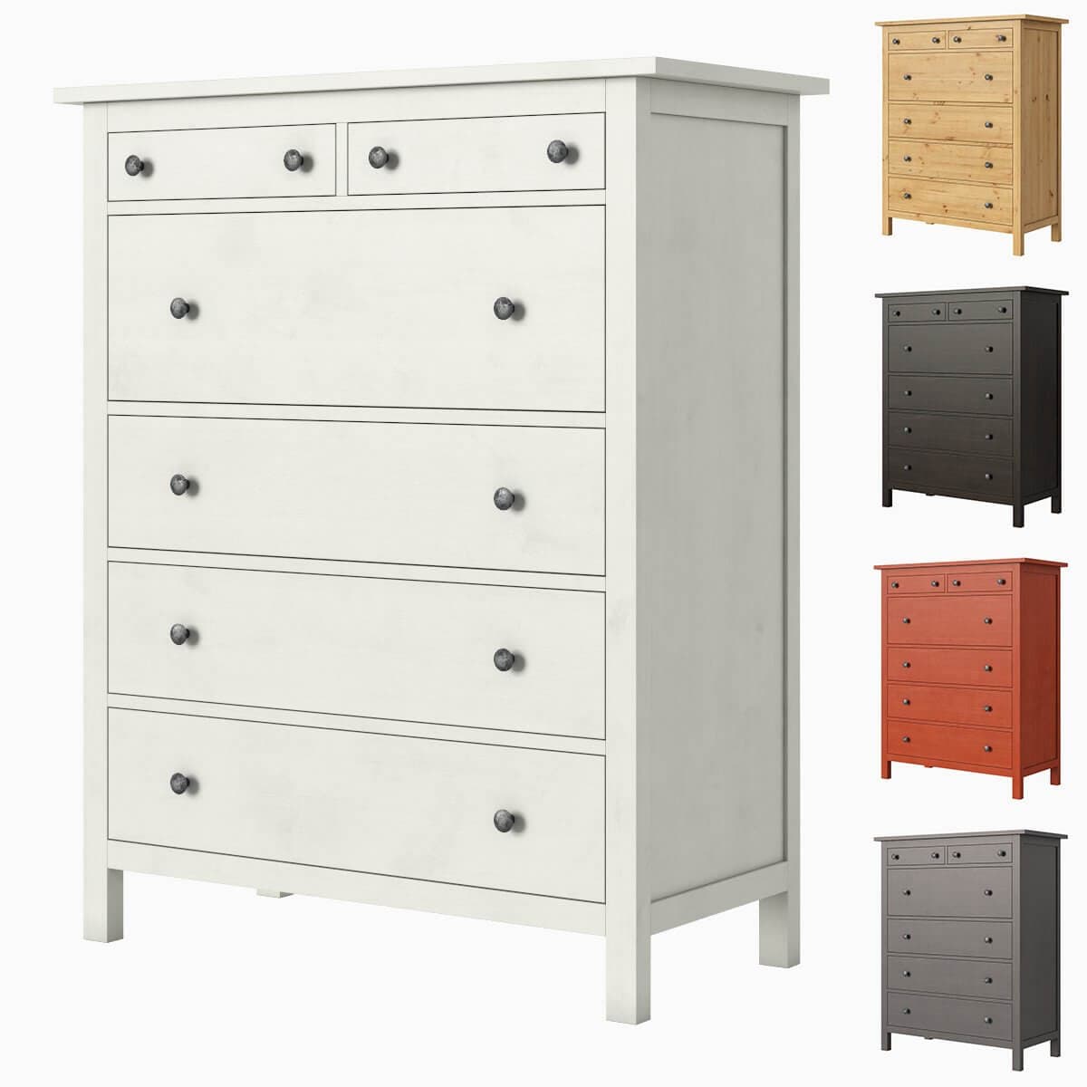 IKEA HEMNES 6-Drawer Chest 3D Model by musladinov