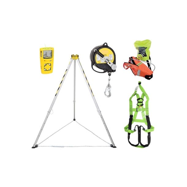 Confined Space Rescue Kit with Fall Arrest, Retrieval Winch, Gas ...