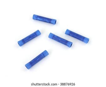 Blue Wire Splice Connectors Stock Photo 39451615 | Shu…