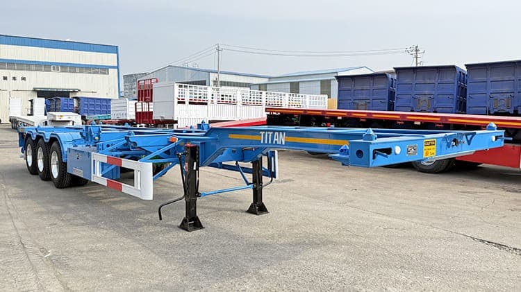 20 40 Ft / Foot Gooseneck Container Chassis Trailer Transport ...
