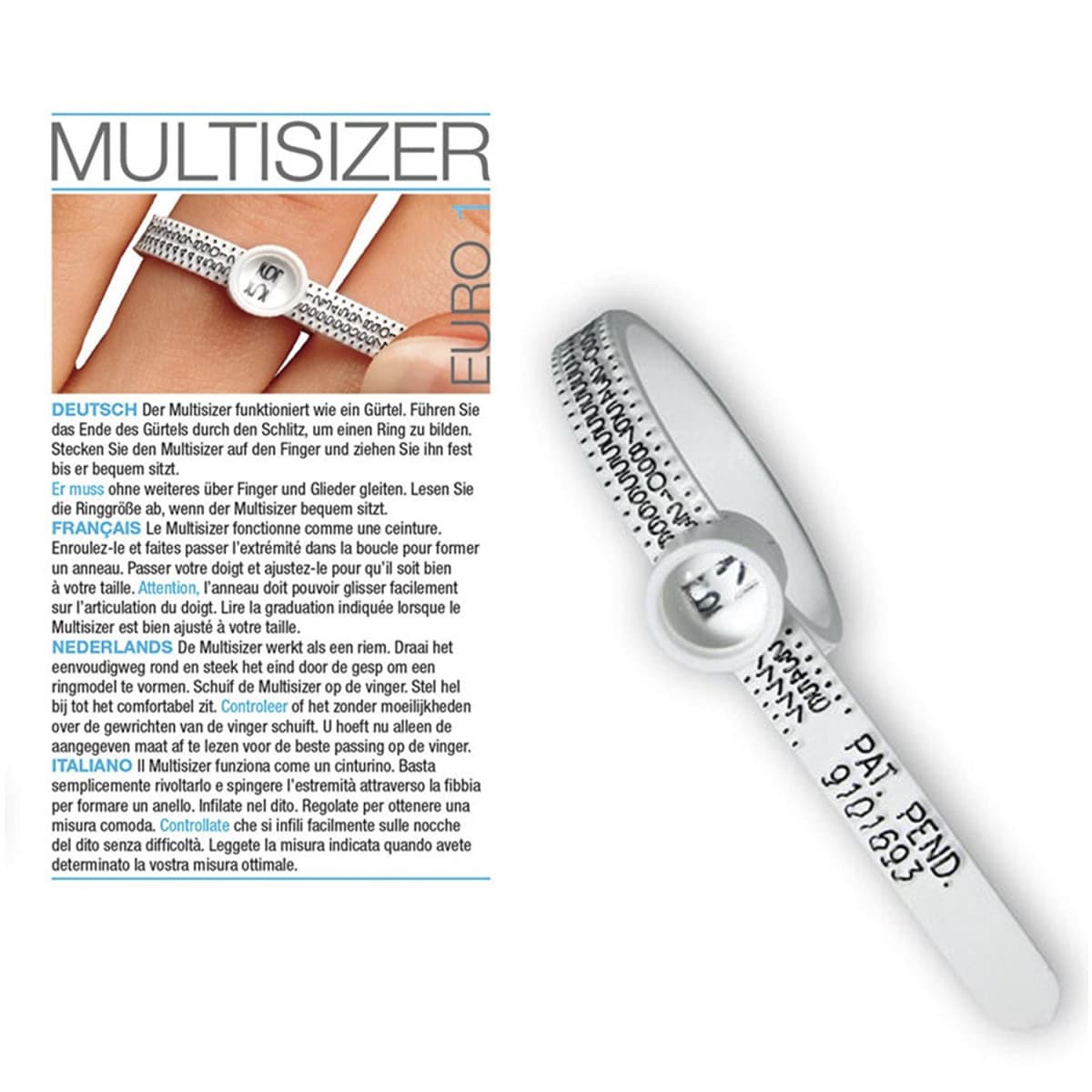 Multisizer Ringmaß Ringgröße Ringweite Ringe Ring Herren Damen Ringsc ...