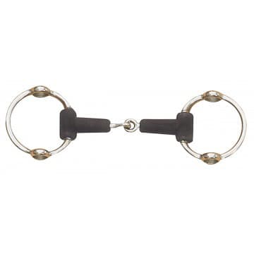 Centaur Jointed Rubber Mouth Snaffle Gag Bit