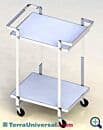 Terra Universal Stainless Steel Cleanroom Cart