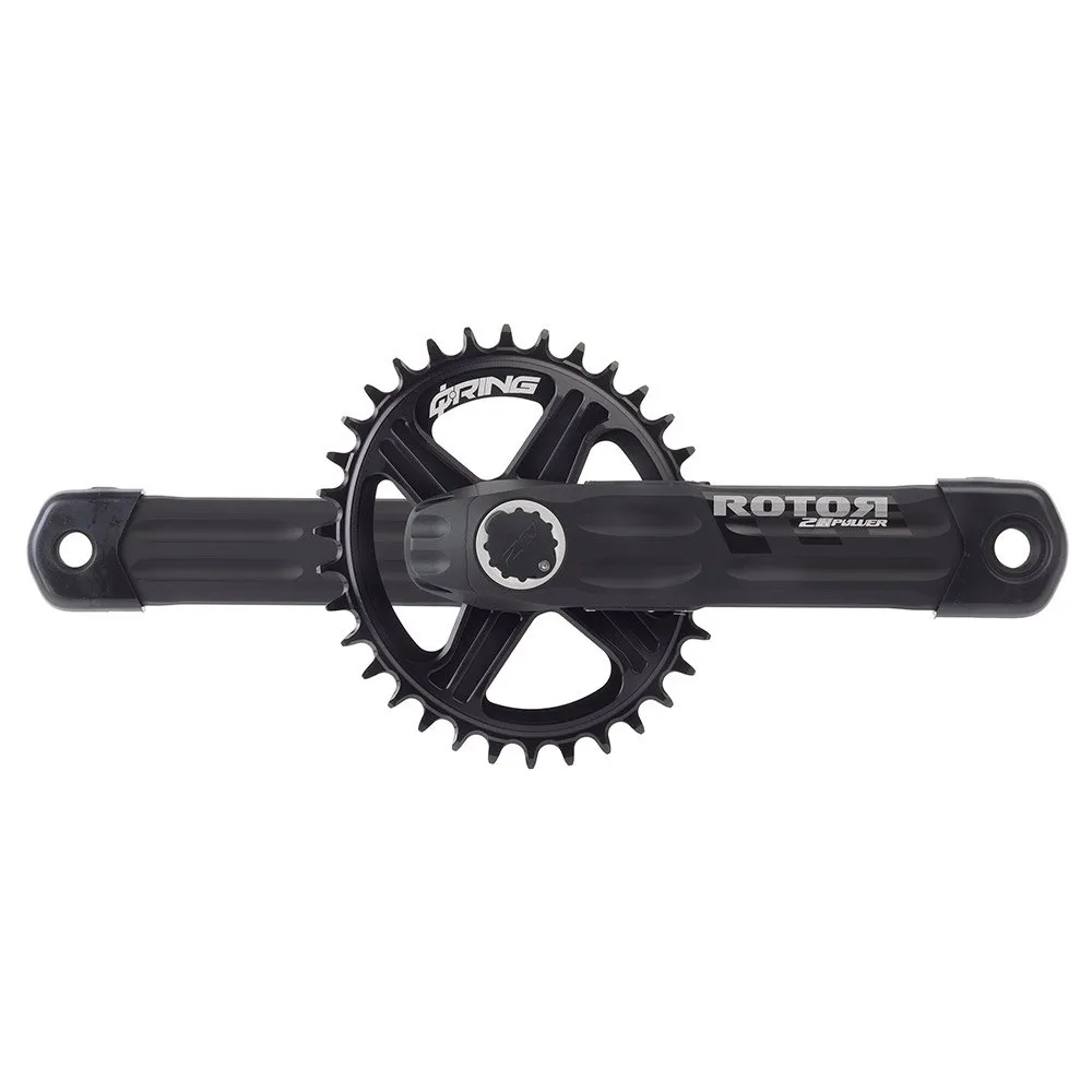 Rotor 2inpower DM MTB Boost crankset with power meter, Black | Bikeinn