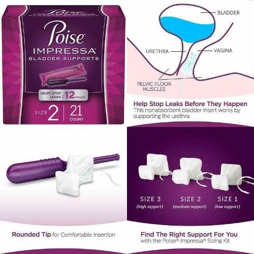Poise Impressa Incontinence Bladder Supports For Bladder Control, All ...