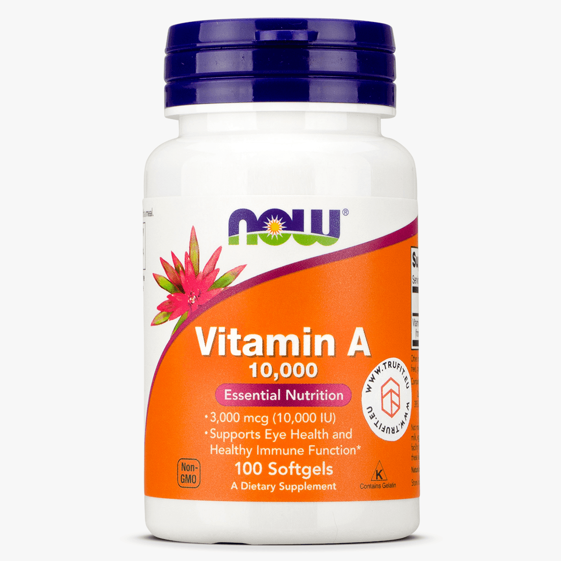 Now Foods - Vitamin A 10000 IU - Imūnsistēmas veselībai - TRUFIT.eu