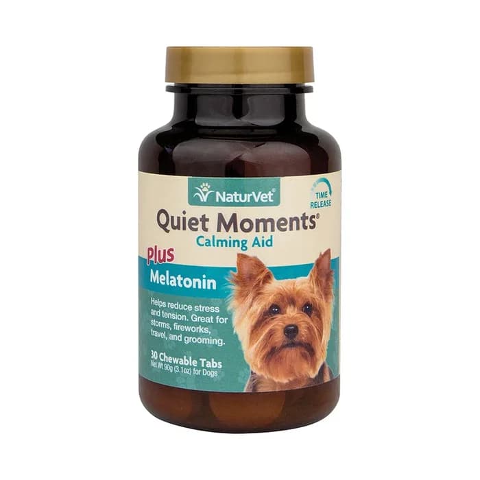 Naturvet® Quiet Moments® Calming Aid Plus Melatonin Dogs Chewable ...