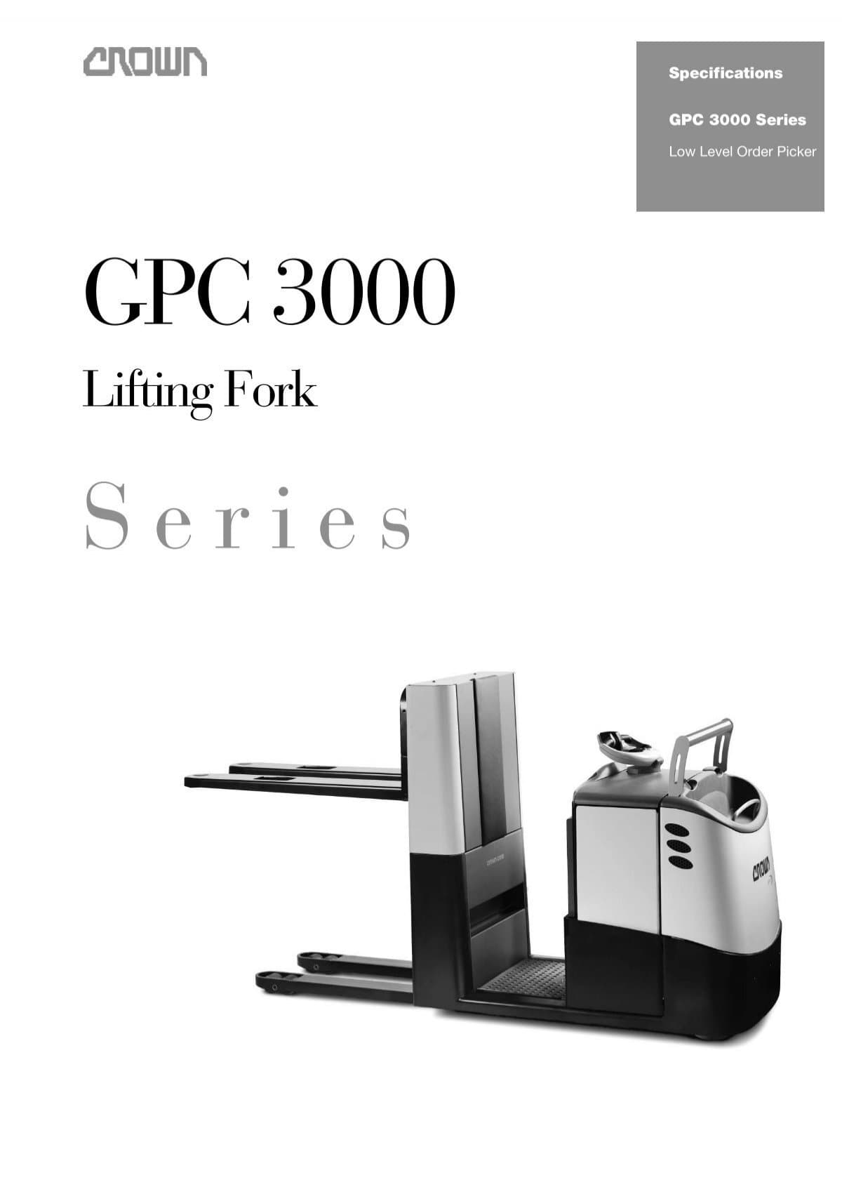 GPC 3000 Series - Crown Equipment Corporation