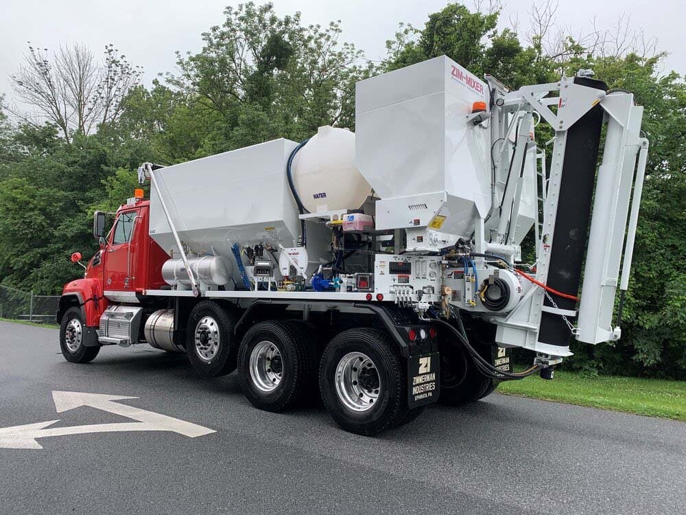 Rear Discharge Volumetric Concrete Mixer - Zimmerman Industries, Inc